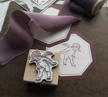 邱比特 羅馬神話 木質手帳印章 套組