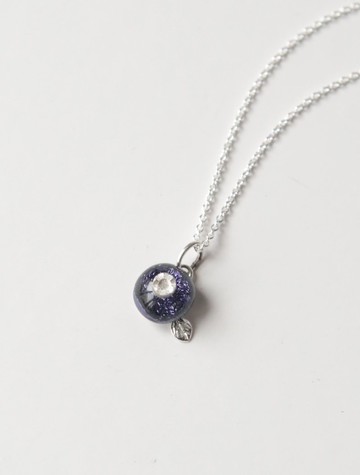純銀琉璃藍莓項鍊