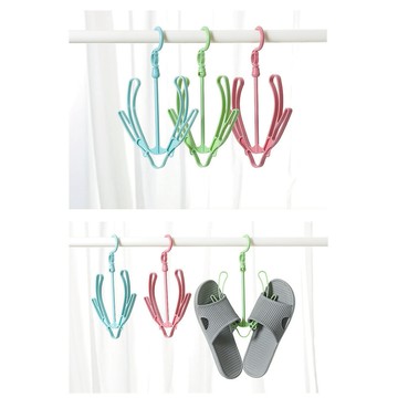 雙鉤活動式曬鞋架 多功能雙鉤曬鞋架 可旋轉防風雙 室內掛鞋晾鞋架子掛鉤  鉤曬鞋架 晾曬架 曬鞋掛 衣架掛鉤 A0241