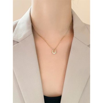 輕奢項鏈女款2026新款女高級設計感小眾毛衣鏈鎖骨鏈精致吊墜配飾