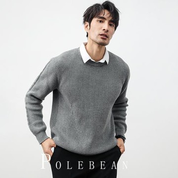 (免運)假兩件男士毛衣襯衫秋冬加絨加厚高級感男裝上衣襯衣針織衫外套潮