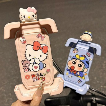 ✨臺灣出貨✨HelloKitty電動車手機支架可愛電瓶自行車外賣騎行防震導航固定架