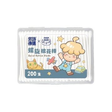 清潔棉棒 芳詩傳德 X Duga & Hook 螺旋棉花棒 200 支 X 6 盒 (盒裝) 螺旋狀棉頭 便於吸附異物 100%純棉雙頭 觸感柔軟舒適