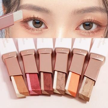 【一抹成型】雙色眼影棒 懶人臥蠶筆 眼影 大地色 防水防汗 高光 網紅同款 細閃眼影棒 快速上妝 新手必備 不易暈染