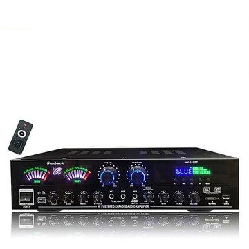 【K歌重低音】藍牙功放機 功放機 音響 音箱 家庭KTV 卡拉OK 大功率HIFI 雙無線麥克風 家用客廳娛樂