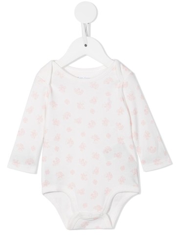 Ralph Lauren Kids - logo-embroidered long-sleeve cotton body - kids - Cotton - 9 mth - White