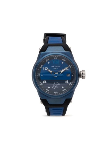 Locman Italy - Three Hands quartz 42mm - women - Silicone/Titanium/glass - One Size - Blue