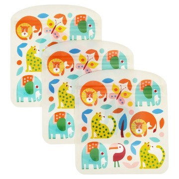 Rex LONDON 密封食物袋3入組 熱帶動物  食物袋  1個