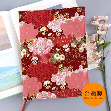 台灣製 珠友 SC-01608【網路限定】SC-01608 16K台灣花布多功能可調式書衣/書本保護套/布質書衣 好好逛