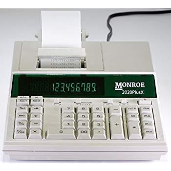 (1) Monroe 2020PlusX 12-Digit Medium-Duty Color Printing Calculator in