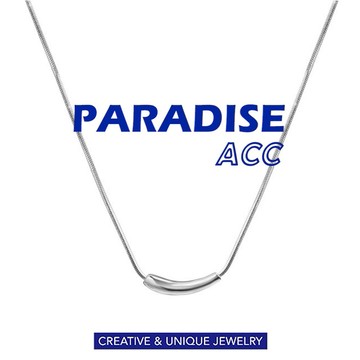 PARADISE 簡約 茄子 基礎款 項鏈 鎖骨鏈 鈦鋼 不掉色 醫療鋼