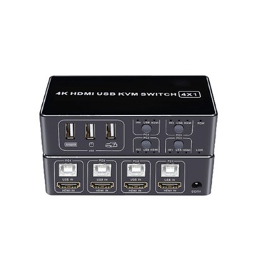 Changyun 昌運監視器 昌運監視器 HD-KVM401 四進一出4K HDMI KVM USB 切換器