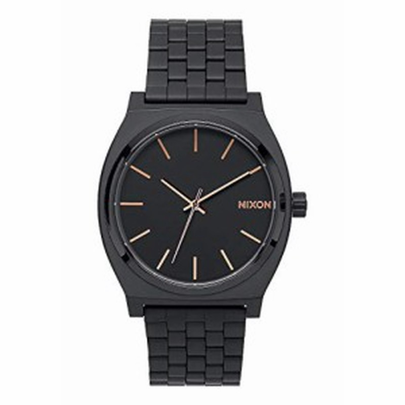 Nixon black and 2025 rose gold watch