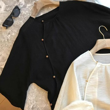 【巴黎精品】現貨+預購 襯衫長袖上衣-斜扣天絲寬鬆套頭女裝2色a1ge58