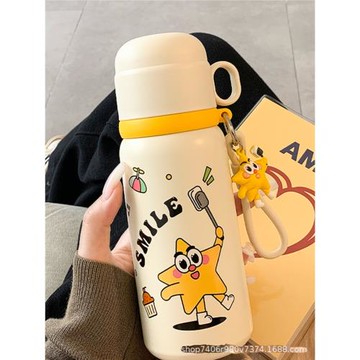 可愛保溫杯女高顏值辦公室泡茶水杯帶濾網316不銹鋼學生杯子蓋子