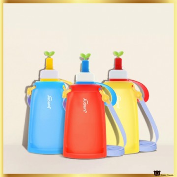 SILLYMANN 鉑金矽膠水袋 300ml | 鉑金矽膠防漏折疊瓶 | 3 種顏色 | 韓國製造