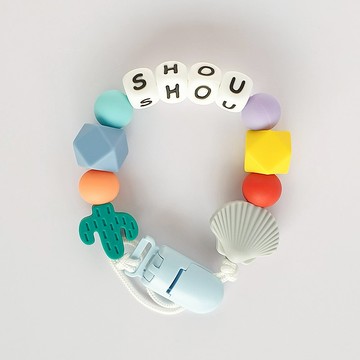 客製化 27公分 SHOU 仙人掌 貝殼 奶嘴鏈