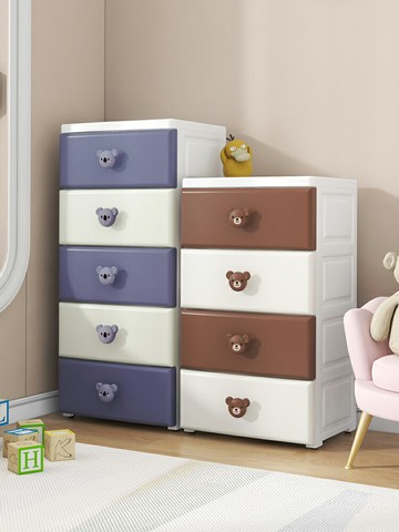 免運 收納箱 38兒童玩具收納架置物架多層兒童房收納柜抽屜式零食柜子家用客廳