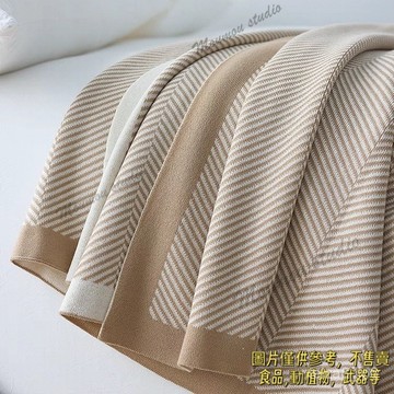 北歐簡約風織夏季午睡空調蓋毯毛毯床尾巾搭毯新款線毯沙發毯雙麵絨毛 牛奶絨X羊羔絨毯  織毯 純棉 暖毯 棉被 法蘭絨