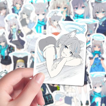【碧藍檔案砂狼白子貼紙】創意貼紙 二次元遊戲週邊 手賬素材 DIY 手機殻 桌面貼畫 周邊 貼紙 手機殼