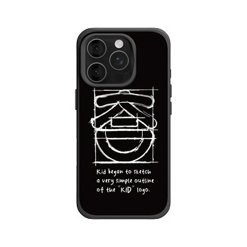 iPhone 16 Pro SolidX 黑 - KID - KID笑臉-草稿素描款