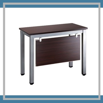 【屬過大商品，運費請先詢問】辦公家具 TSA-90TG 10m/m強化茶玻 烤銀方形4E 辦公桌 辦公桌 書桌 桌子