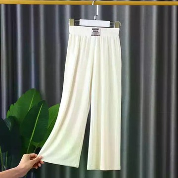 女童闊腿褲洋氣夏季薄款女孩垂垂褲中大童時髦直筒褲子女寶寶 女童薄款長褲 休閒褲 兒童夏天褲子 中小童長褲 運動褲