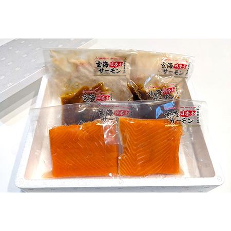 ふるさと納税 玄海サーモンづくし(刺身用切身80g×2P 漬け70g×2P クリーム煮100g×2P) おさかな村 刺身 漬け丼 パスタ 佐賀県唐津市