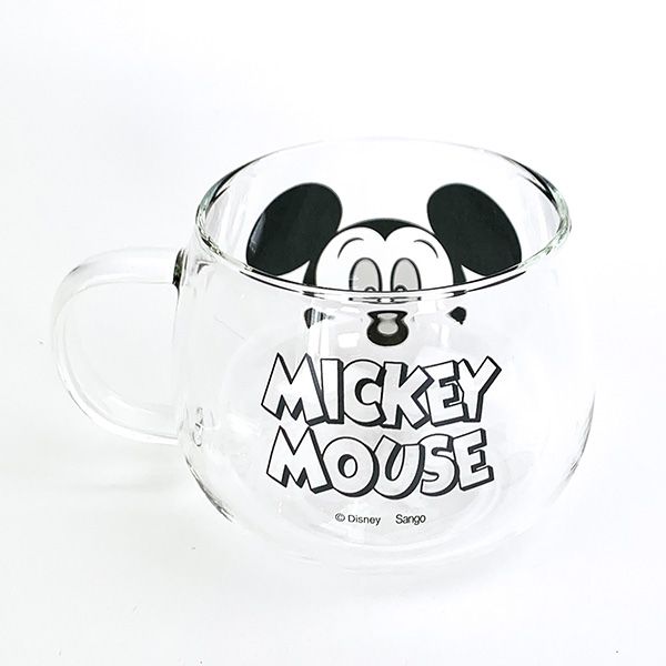 ディズニー 耐熱ガラスマグ アイミッキーマウス マグカップ ギフト おそろい キッチン ランチ