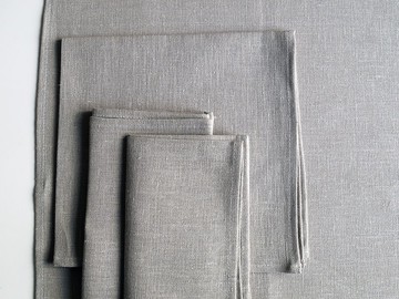 亚麻餐巾 4 件套 45x45 厘米