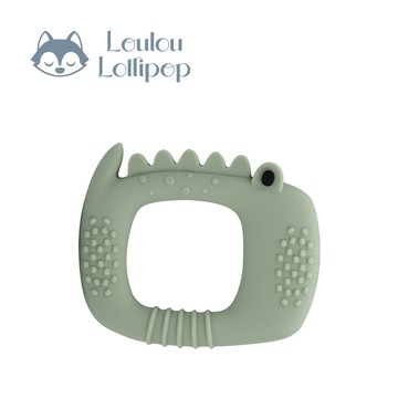 Loulou Lollipop - 可愛造型矽膠固齒器-微笑鱷魚