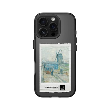 iPhone 16 Pro Clear 酷墨灰 - Van Gogh Museum - 蒙馬特：風車和耕田
