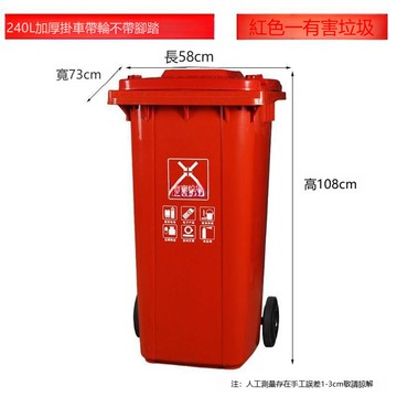大容量戶外垃圾桶分類環衛室外腳踏式腳踩號商用帶蓋帶輪咨詢客服[DD080109]