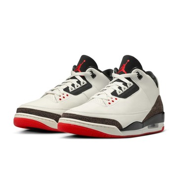 Nike Air Jordan 3 Retro 白黑紅淺棕爆裂紋 父親節 米白黑 球鞋 男鞋 IF4396-103