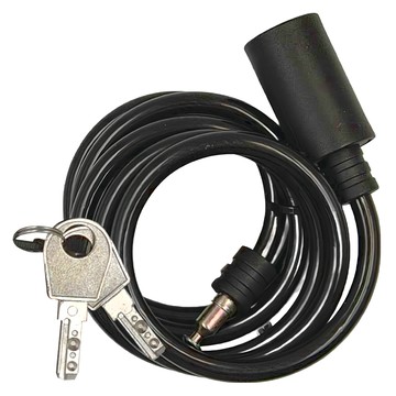 SHIERN-CHIU 廣億實業 熊寶貝 鋼絲鎖 長度4尺 鋼製鎖頭 不生鏽 適用於腳踏車、機車、倉庫門  顏色隨機  1個