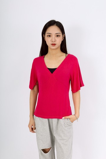 (S) gerard darel春夏素面粉色短袖上衣