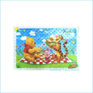 asdfkitty迪士尼小熊維尼跳跳虎3D桌墊/餐墊-類似軟墊板-保持桌面乾淨好擦洗-韓國正版商品