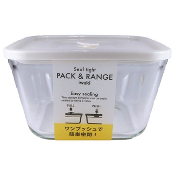 iwaki四角玻璃密封盒1.5L
