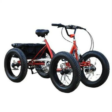 【含稅/免運】 暢銷高品質 胖輪胎越野踏板四輪自行車 四輪車山地車