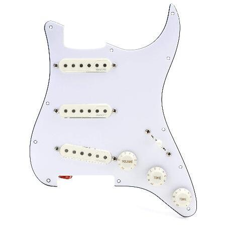 Fishman Fluence Loaded Pickguard Single Width Pickups for Strat White White