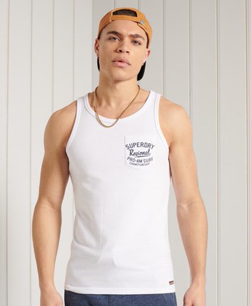 Superdry Men's Men's Cali Surf Graphic Vest White / Optic - Size: Xxxl