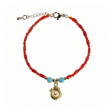 轉運金龍天然紅珊瑚手鍊(招財/辟邪化災/保平安/如來佛)