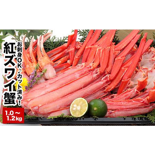 ふるさと納税 北海道 根室市 A-58018 カット済み生紅ズワイガニ(生食可)1〜1.2kg