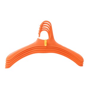 樂嫚妮 韓國製30支衣架套組/護肩無痕/堆疊收納/透氣防滑-(5色)橘色
