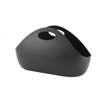 【日本岩谷Iwatani】ENOTS 日製軟質PE手提收納籃-9L-黑