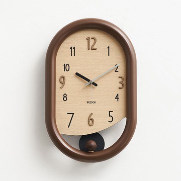 免運開發票 掛鐘 Mandelda免打孔奶油風鐘表掛鐘客廳現代簡約餐廳2024新款時鐘掛墻 快速出貨