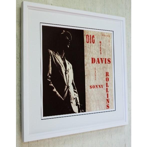 マイルス・ディビス Dig 名盤ジャケット・ポスター額付 Miles Davis ジャケ買い ジャズ トランペット ジャズ・アイコン アルバム アート