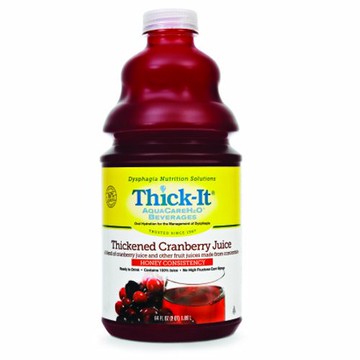 Thickened Beverage Thick-It AquaCareH2O 64 oz. Container Bottle Cranberry Flavor Ready to Use Hone Cranberry Juice / Honey Case of 4 by Thick-It