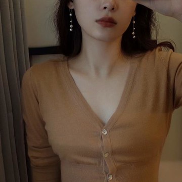 氣質小眾長款珍珠流蘇耳墜設計高級感耳環輕奢2025年新款耳飾耳夾