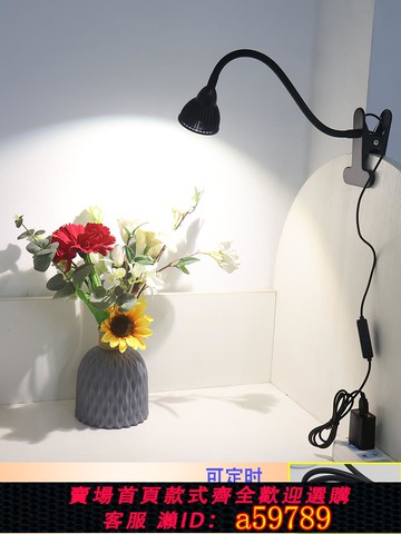 【廠家直銷 可打統編】插電式床頭燈夾子射燈閱讀燈護眼照明LED無極調光調色可定時夾燈